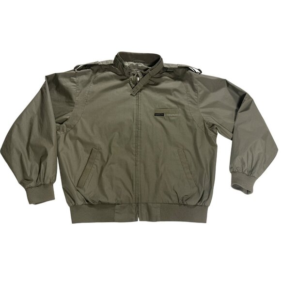 Vintage Members Only Mens L Rare Green Bomber Jacket Lightweight Retro Preppy 80 - Picture 1 of 9